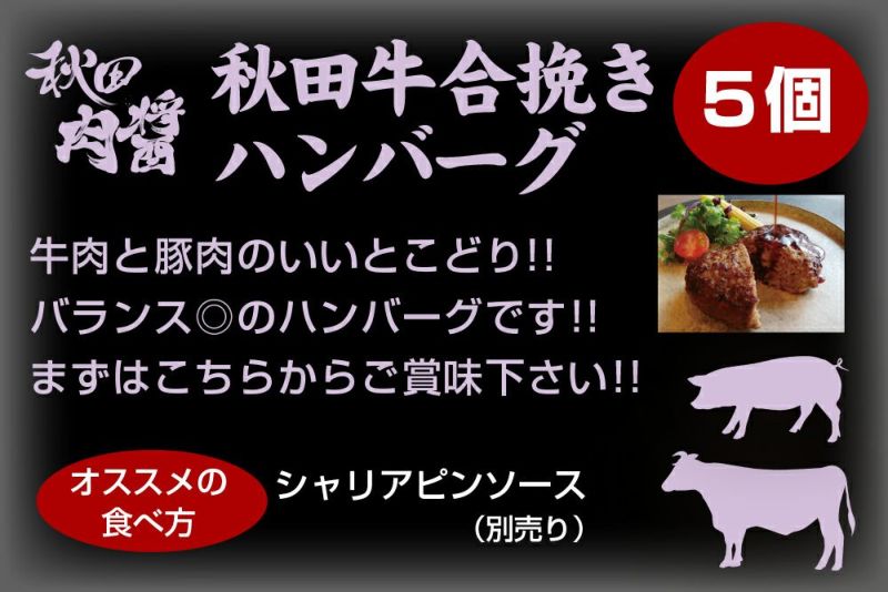 ふるさと納税 秋田県 横手市 秋田肉醤秋田ポークハンバーグ（190g）×10